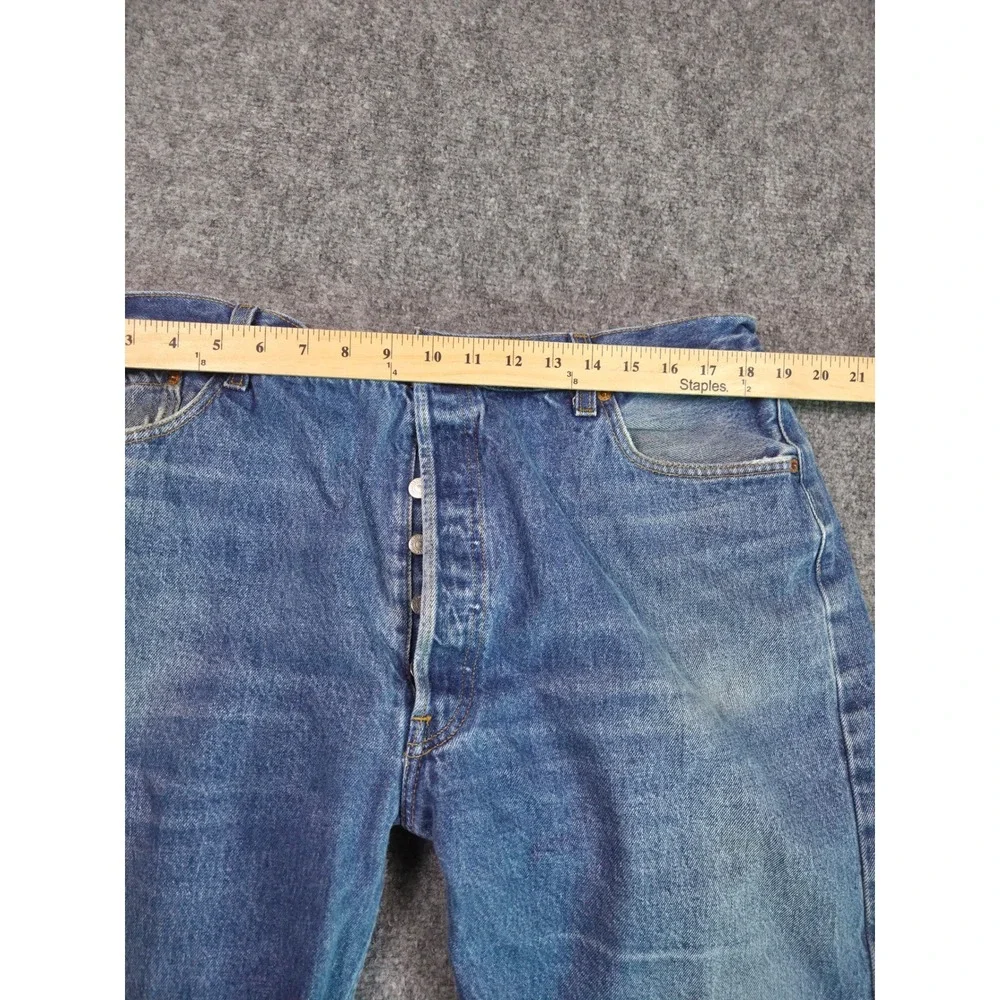 Vintage Levi's 501 Jeans Mens 42x34 Blue‎  90s Made in USA Straight Leg Denim
